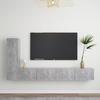 VidaXL TV Unit Set 3 Pcs Concrete Grey Chipboard