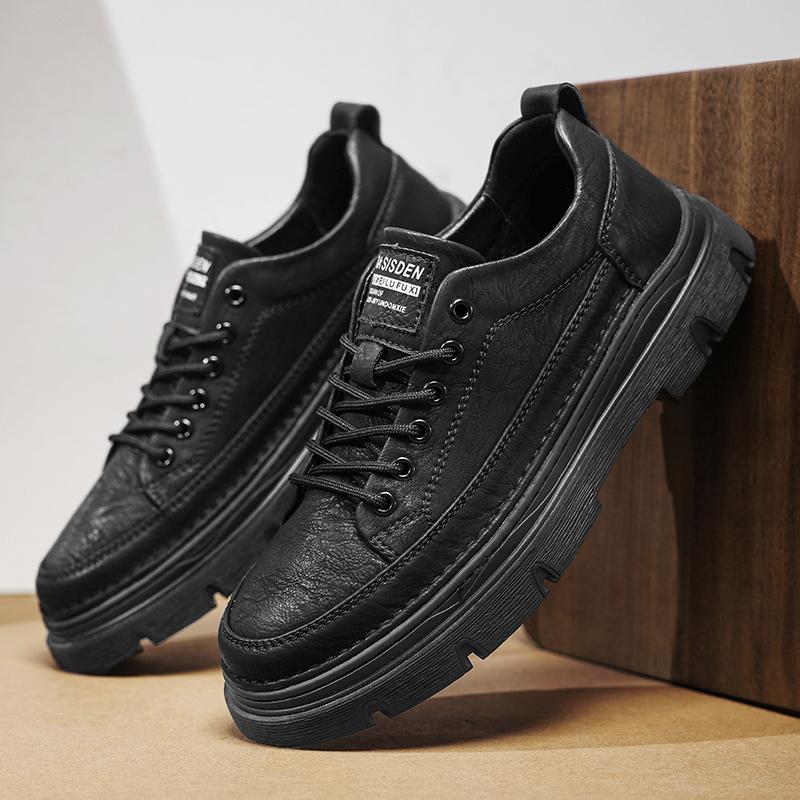 Новое поступление мужская повседневная обувь мужские кожаные оксфорды противоскользящие деловые кроссовки ручной работы официальная деловая обувь для отдыха и прогулок на плоской подошве