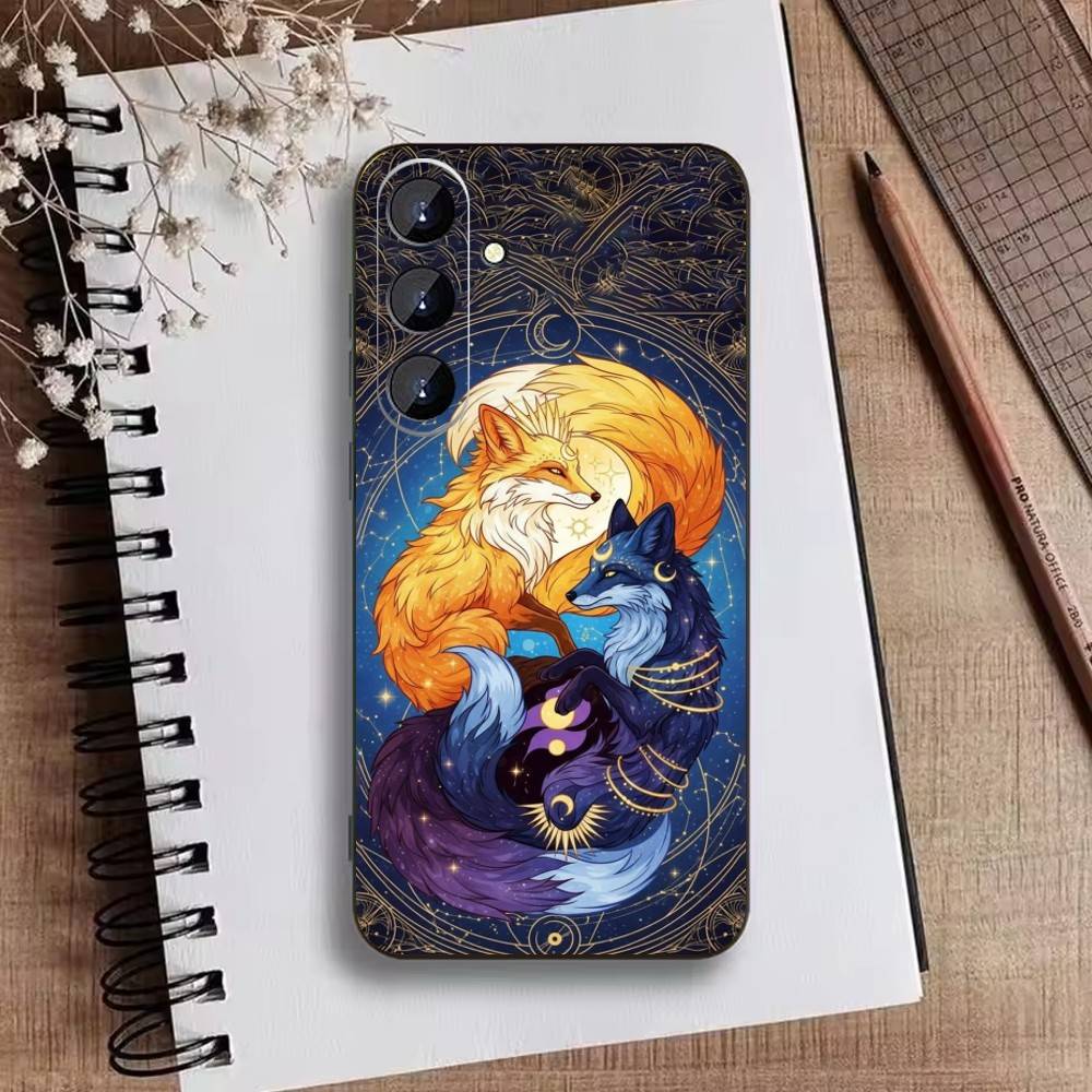 Sunny Fox Phone Case For Samsung Galaxy A73,A21s,A22,A31,A52,A53,A71,A41Soft Black Shell
