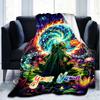 1PC Custom Name Frog Magical Pond flannel blanket versatile,all-season throw suitable for the living room,bedroom,camping,travel,and gift