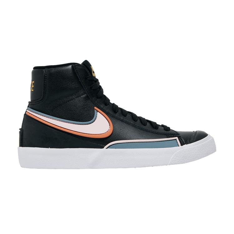 Women's Sneakers Nike Blazer Mid 77 Infinite Black (Women's) Black/Ozone Blue/Healing Orange/Light Arctic Pink