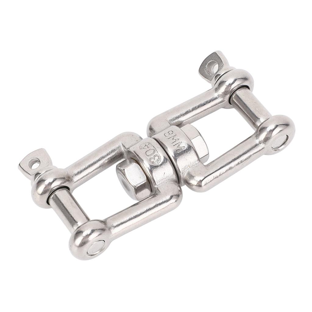 Двусторонний вертлюжный такелажный карабин из нержавеющей стали, 8-образное кольцо-соединитель, морское устройство для судов, лодок, яхт, 8 мм, нагрузка