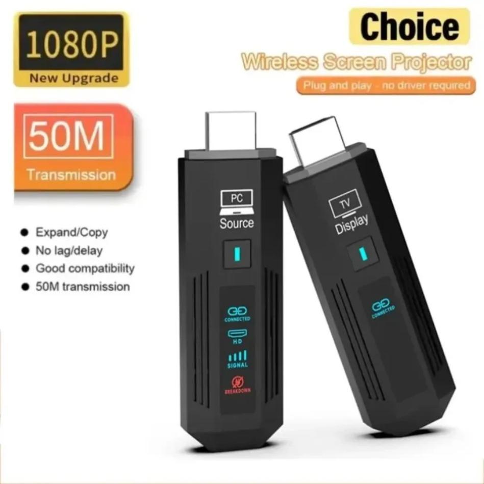 Беспроводной HDMI-совместимый удлинитель 50 м 1080P 60 Гц Видео Аудио Передатчик Приемник Для ПК ТВ Ноутбука Проектора Plug PlayХороший продукт