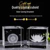 Crystal Galaxy Raindrop Cube: Double Dragon Moon Carving Ornament - Perfect Creative Gift
