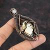Peanut Wood Jasper Copper Wire Wrapped Pendant Rainbow Moonstone Pendant Gemstone Jewelry Gift For Wife Copper Wire Jewelry Handmade Pendant