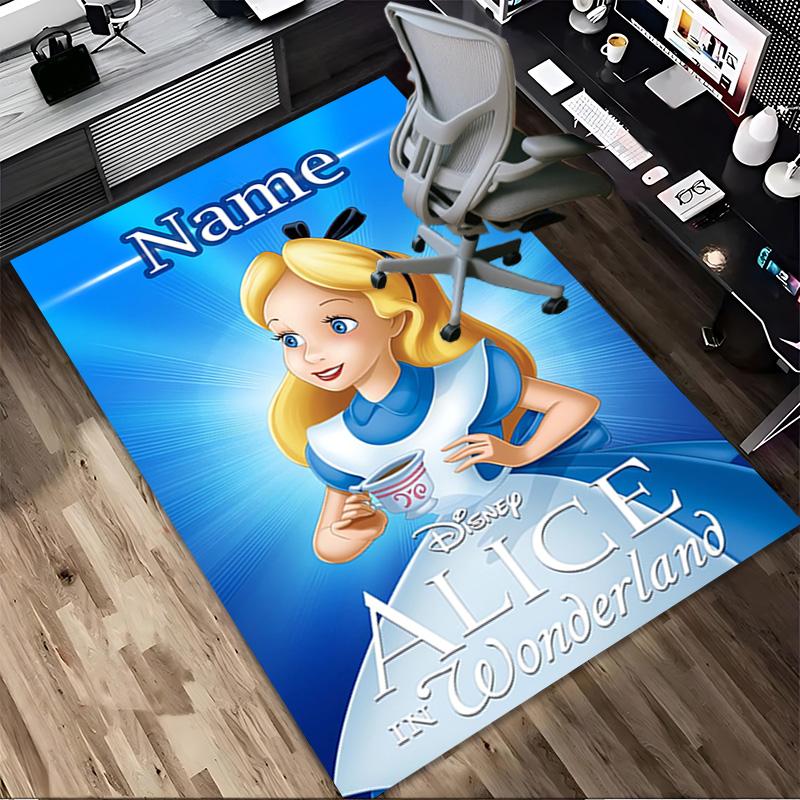 Personalized Name Princess Aurora Living Room Non-Slip Area Rug Soft Carpet for Bedroom Kids Playroom Sofa,Office Home Decor Doormat