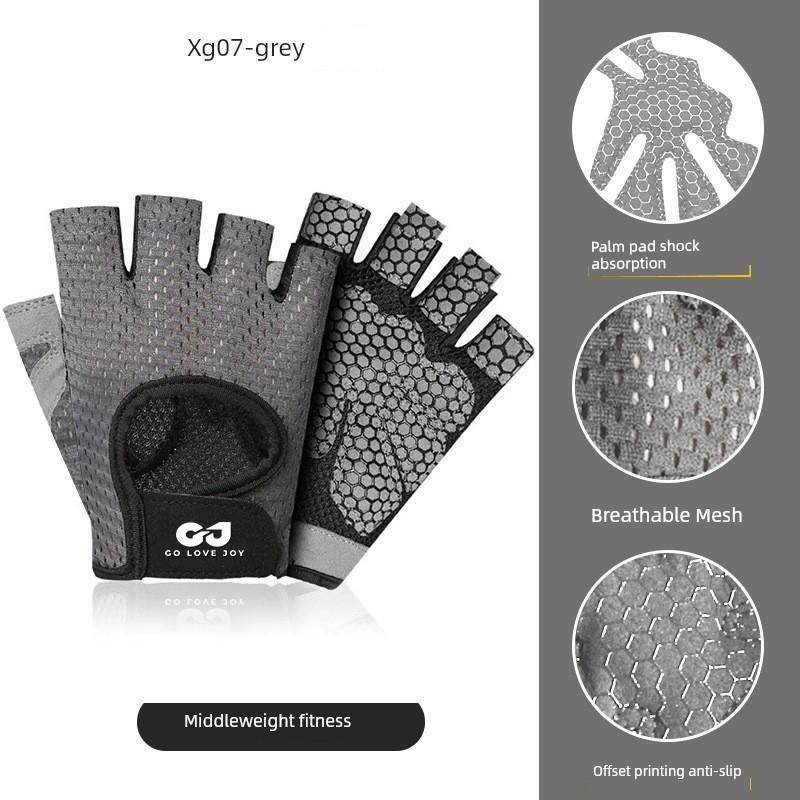Fitness Half-Finger Gloves for Women, Gym Training, Dumbbell Exercise, Non-Slip Butterfly Mesh, Breathable Sports Cycling