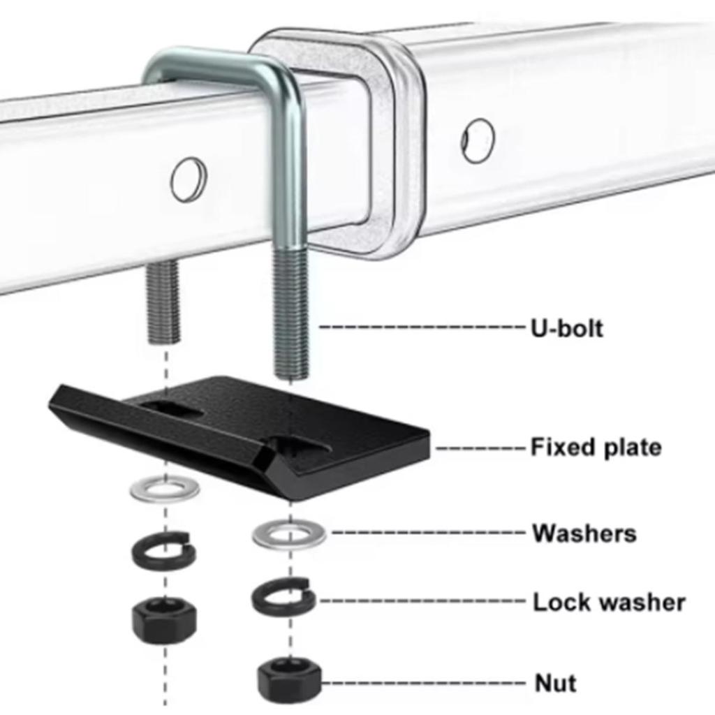 Trailer Damper U-Bolt Heavy-Duty General Anti-Rattle Stabilizer Hitch Tightener Lock Down Tow Clamp Trailer Couplings Parts