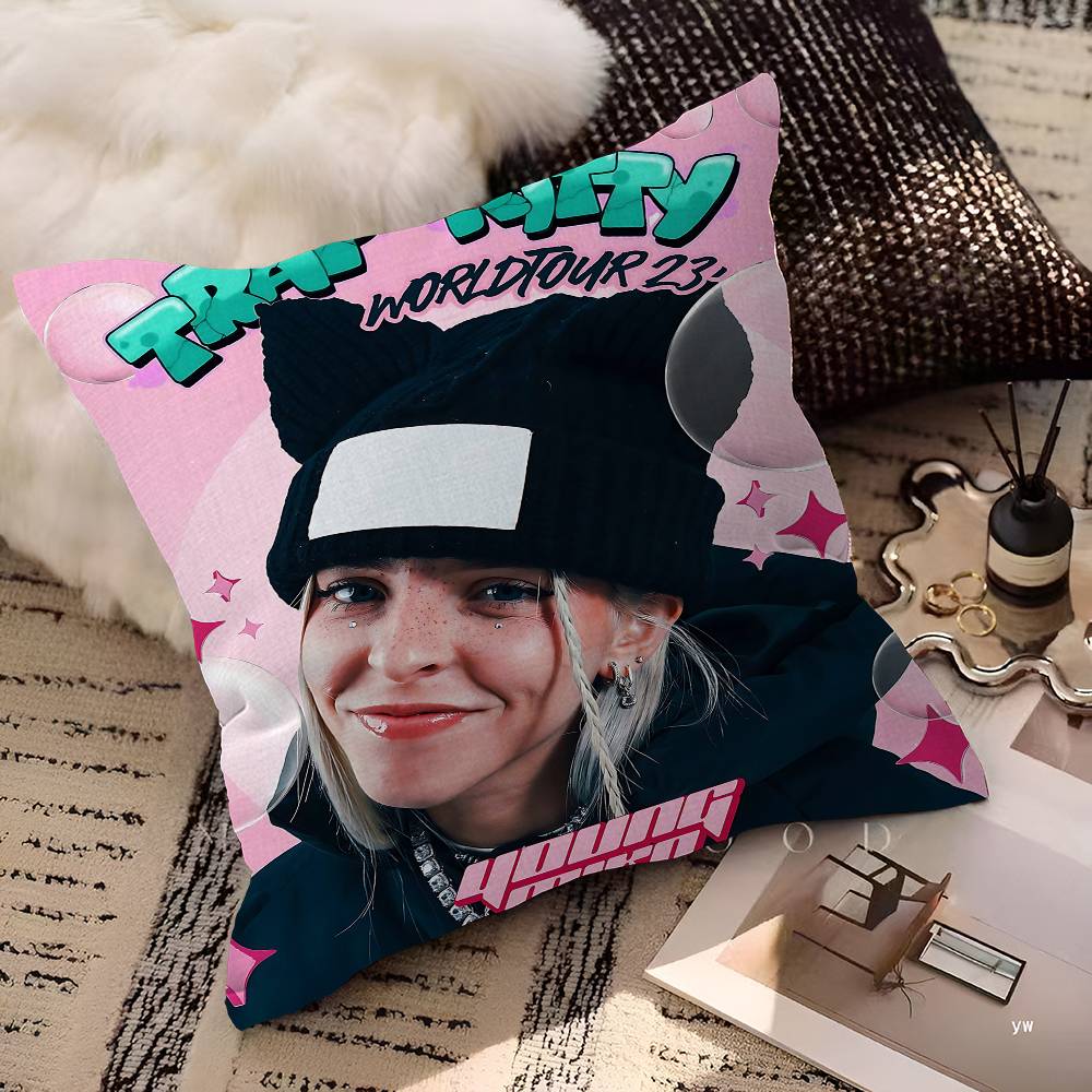 Singer YYoung Miko Cushion Cover Polyester Sofa Cushions Decorative Throw Pillows Home Decoration Pillowcover