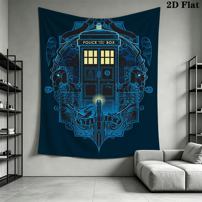 Digital print TARDIS art Pattern Home Decor Tapestry, Wall Hanging, Decorative RV Wall Cloth.XGT0914503