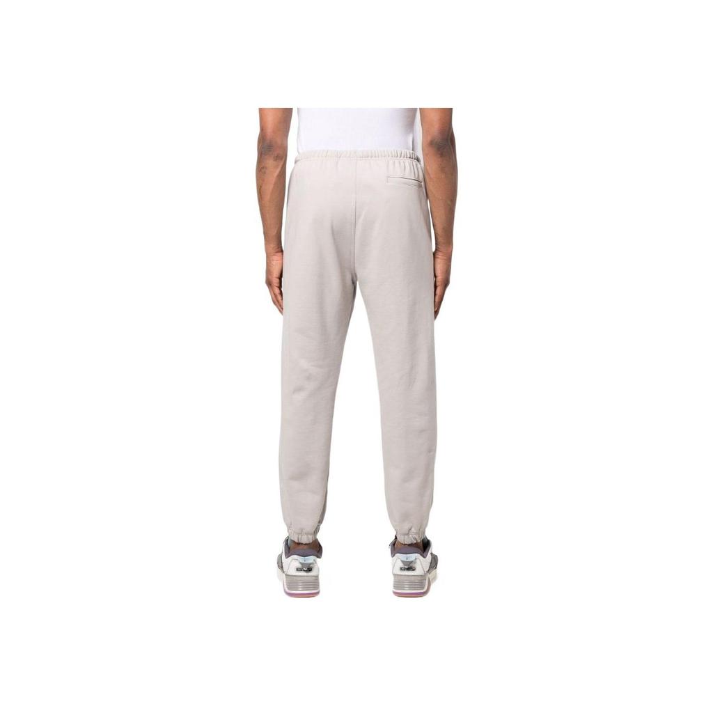 Adidas Originals Trefoil Solid Color Logo Embroidery Joggers With Elastic Waist And Cuffs Unisex Bottoms White HD4818