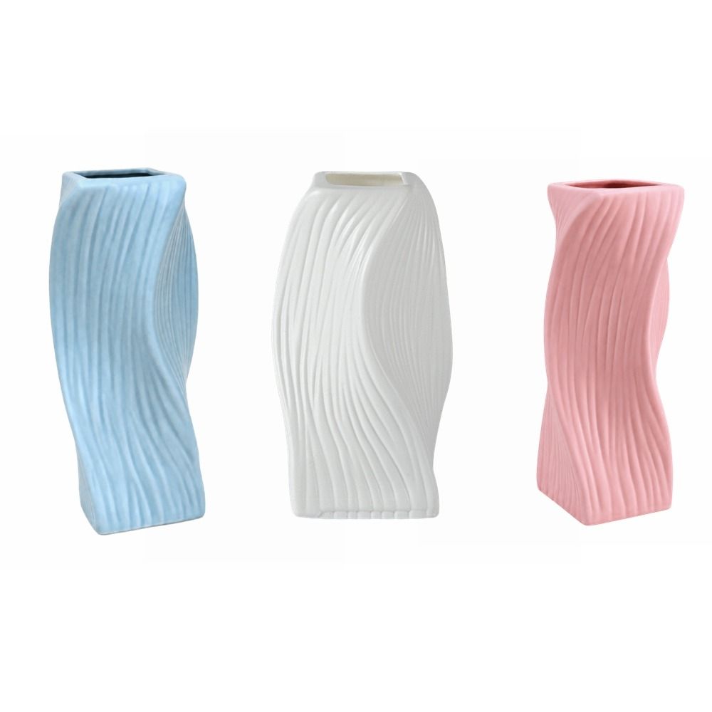 Twisted Design Flower Vase Home Decor Irregular Vases Pots Hydroponic Bottle Desktop Decoration