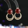 Осень и зима новые популярные модные серьги Ankola красные изысканные маленькие круглые серьги дизайнерские серьги