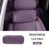 For Leapmotor C10 2024 2025 Suede Leather Car Headrest Neck Pillow Auto Comfortable Lumbar Support Waist Cushion Accessories