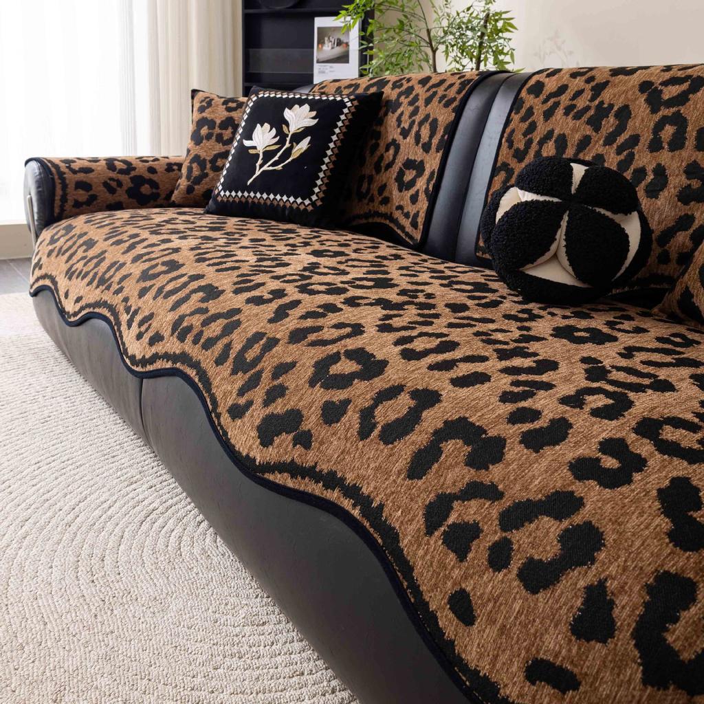 Special-Shaped Chenille Sofa Cushion, Universal In All Seasons, High-End Sofa Seat Cushion New Non-Slip Sofa Cover Towel