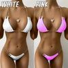 Two-Piece Gold Chain Triangle Half Cup Sexy Bikini Women Swimwear Women Swimsuit Padded Bathing Suit
