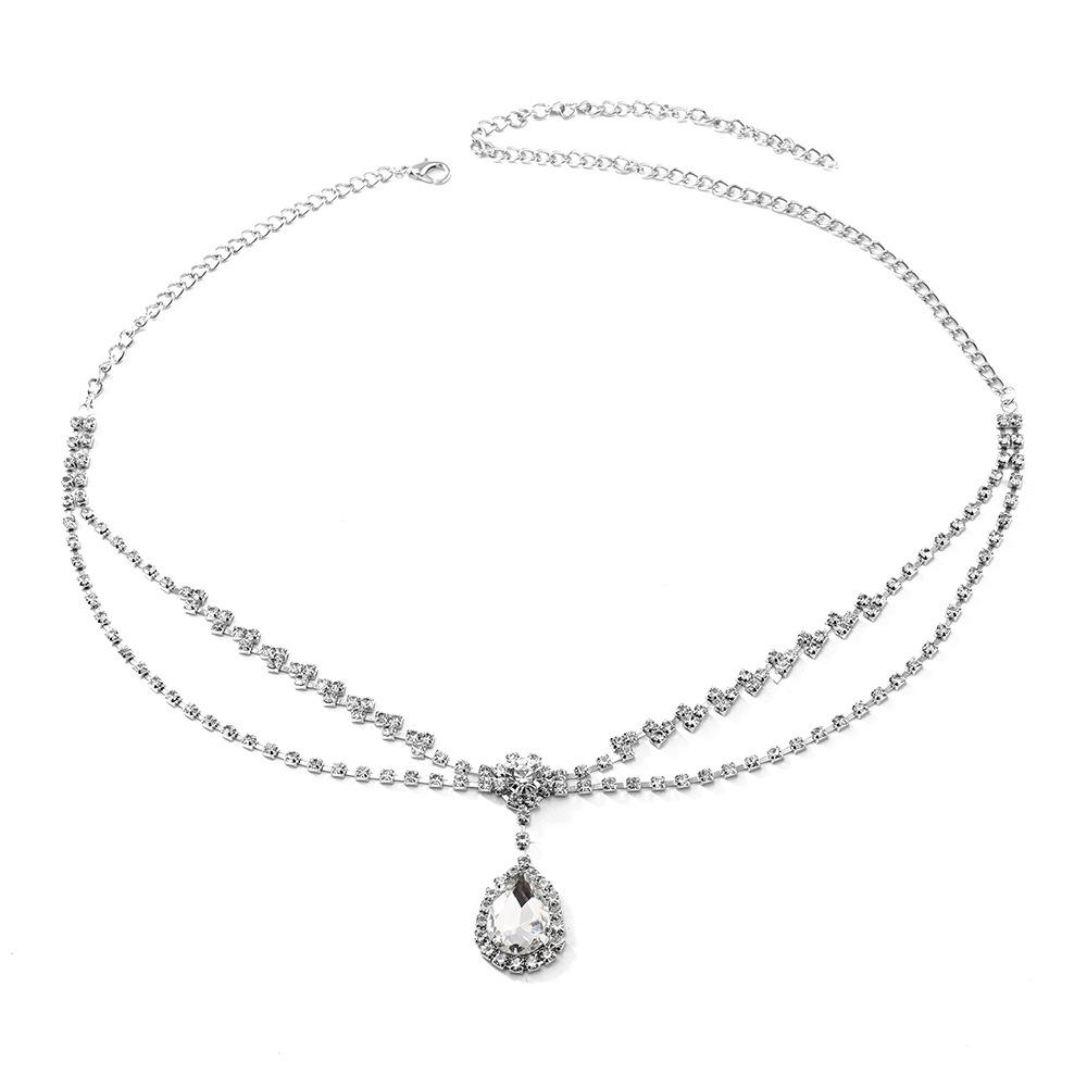 Модные аксессуары для волос, персонализированная уличная фотография, креативная универсальная цепочка для волос со стразами, темпераментная цепочка на лоб с бриллиантами