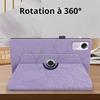 Coque pour Xiaomi Redmi Pad SE 11 Pouces, Protection Synthécuir Relief Arbre Violet