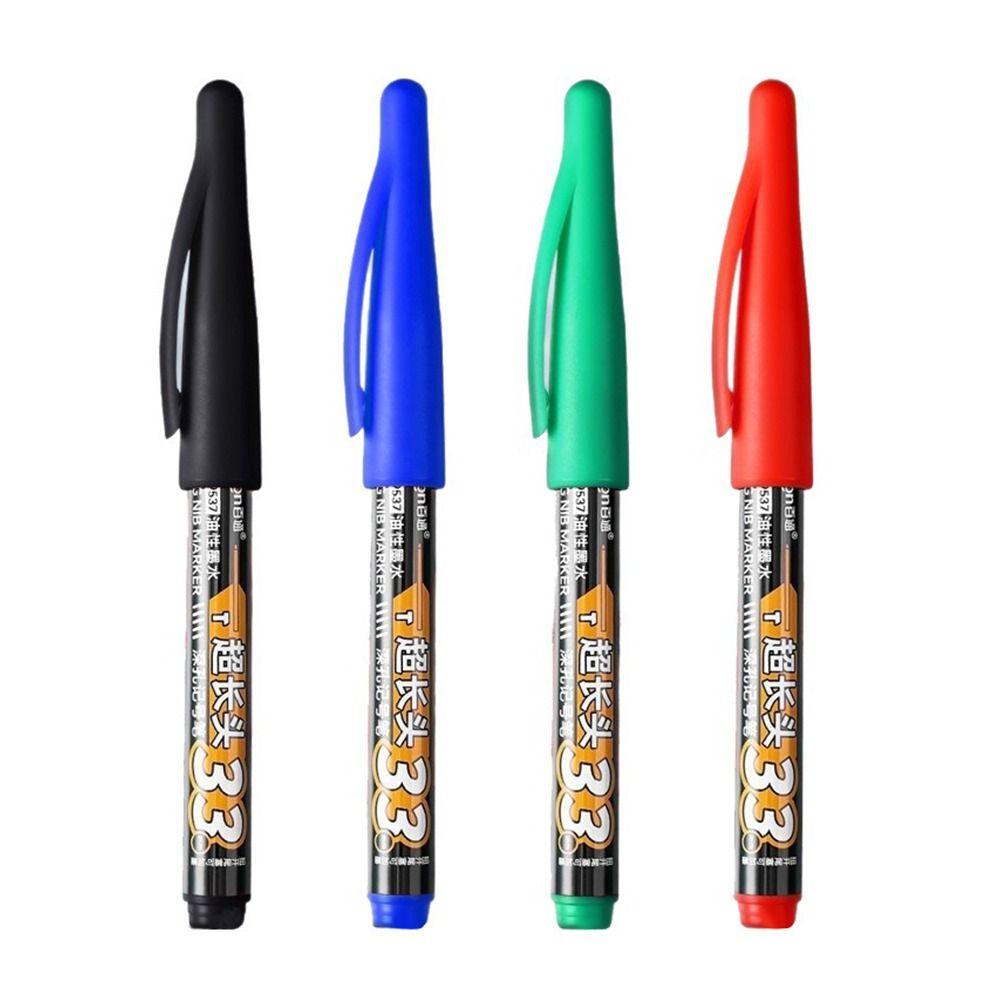 5pcs/set 33mm Deep Hole Long Head Marker Pens Oil-Based Ink Woodworking Markers Woodworking Tools