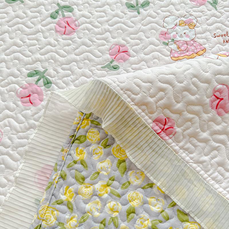 Новый комплект из трех предметов с жемчужным хлопковым покрывалом Fairy с стиркой в ​​пресной воде и хлопковым кружевным покрывалом