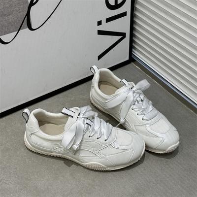 Женские немецкие кроссовки Летние дышащие кроссовки Forrest Gump с жемчужной сеткой Мягкая подошва Серебристо-белого цвета