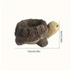 Tortoise Figurine Resin Turtle Statue Flower Pot Hanger Planter Edge Decor Mini Tortoise Sculpture Pot Beautify Garden Courtyard