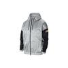 Colorblock Sports Hooded Jacket Men Outerwear Silver CV3886-095