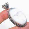 Natural Dendrite Opal Gemstone Handmade 925 Sterling Silver Pendant 2.21" G5t61