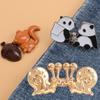 Cartoon Animals Jeans Buttons Replacement Pants Pins Portable No-Sewing Metal Button
