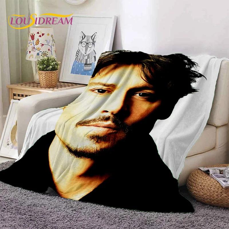 3D Printing Johnny Depp Star HD Soft Blankets,Keep Warm Throw Blanket Comfortable Blanket for Picnic Beds Sofa Home Bedroom Gift