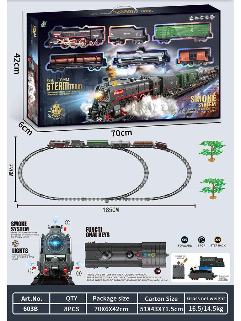 Набор ретро-паровоза - Электрическая игрушка для детей