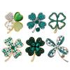 Стеклянная брошь-клевер из смоляного сплава, прямая продажа, анти-аут, светлая брошь-булавка