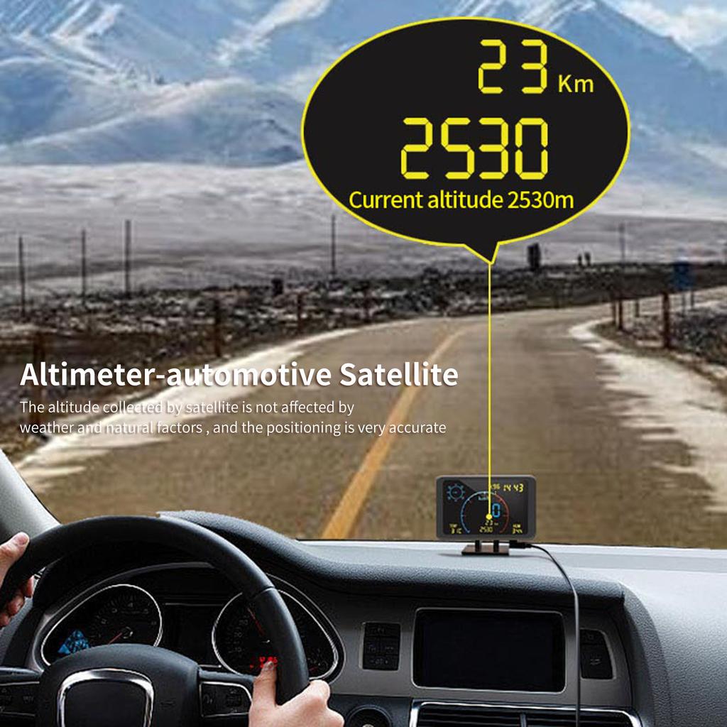 ЖК GPS Спидометр Одометр 4,7 дюйма с HUD и Сигнализацией Превышения Скорости