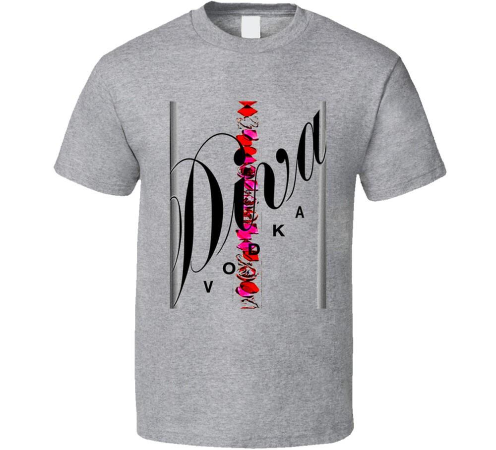 Футболка унисекс с принтом The Diva Vodka Alcohol Expensive