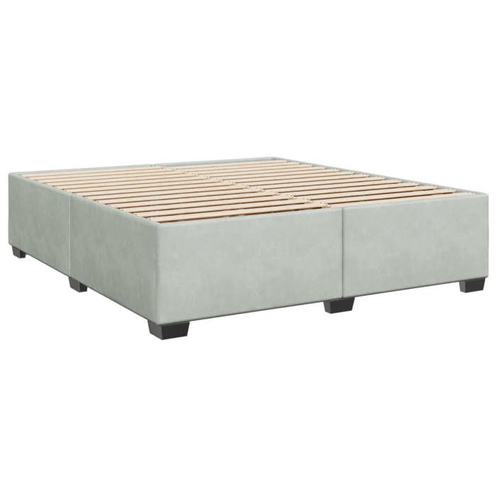 VidaXL Cadre de lit sans matelas gris clair 200x200 cm velours 3284655