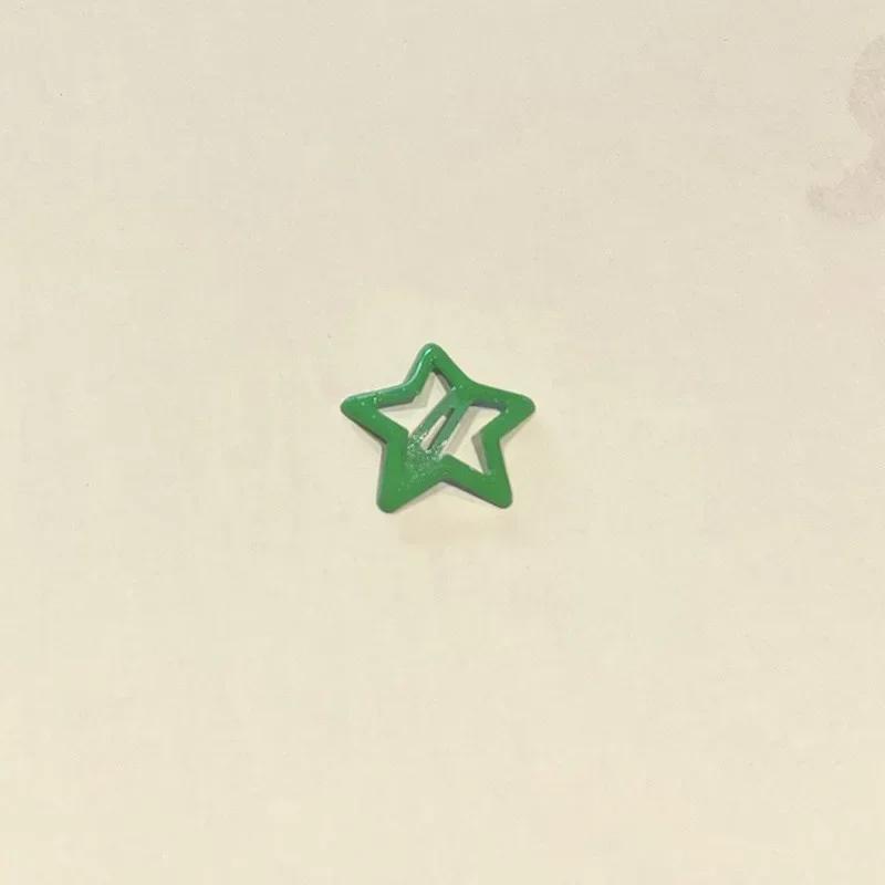 20 шт. красочные заколки для волос в форме звезды BB для девочек Y2K сладкие заколки-звезды для женщин простые металлические защелкивающиеся заколки для волос головные уборы ювелирные аксессуары