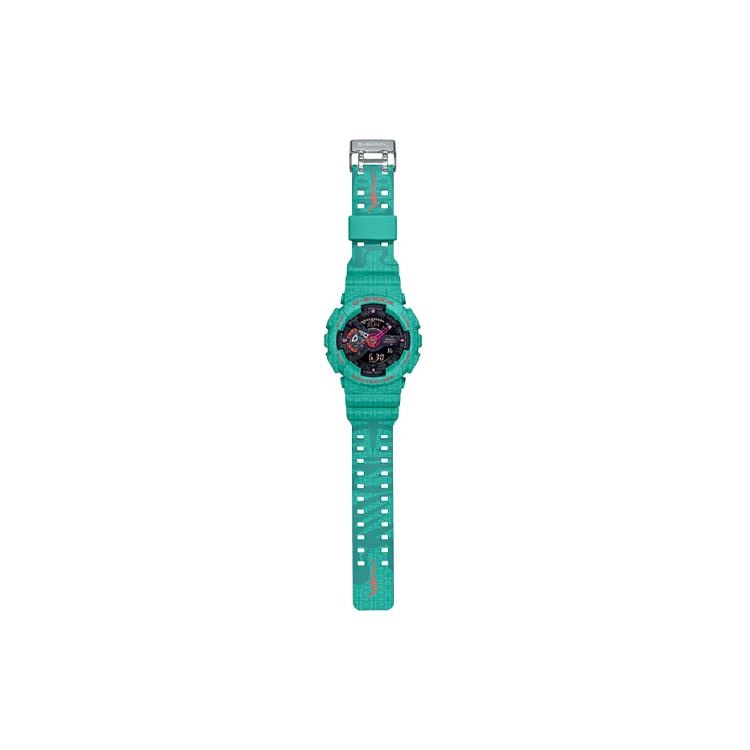 Casio Мужские часы с двойным дисплеем (жидкокристаллический/аналоговый) Серия Черные часы GA-110SGG-3AJR GA-110SGG-3AJR