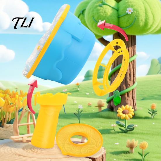 Durable Air Wave Shooter Handheld Cannon Toy for Kids Adults, Lightweight Battery Free Portable Indoor Outdoor Play Outdoor, Fun Interactive