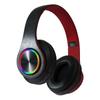 Беспроводная складная гарнитура Bluetooth с креплением на голову, ярким дизайном, слотом для карт и функцией складывания.