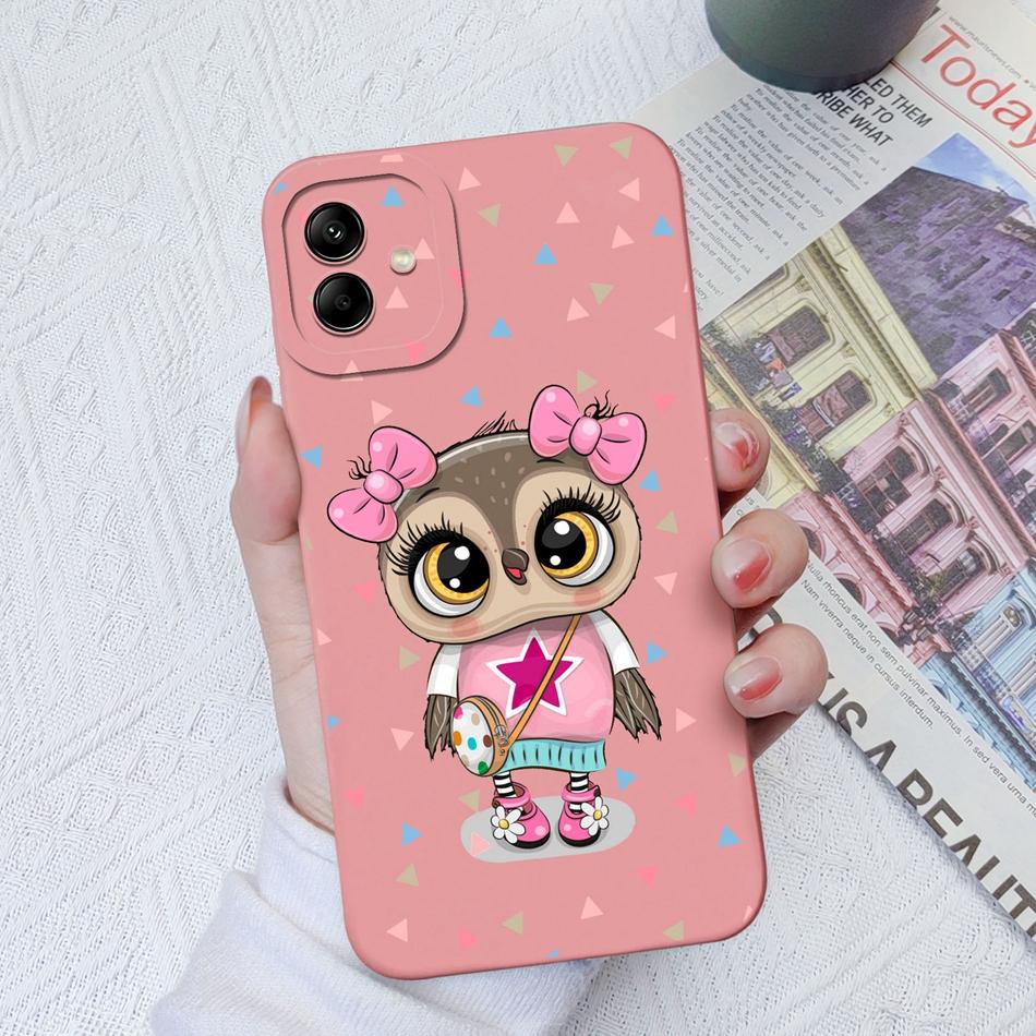 For Samsung Galaxy A04 A04E A04S Phone Case Cat Camera Protection Liquid Silicone Back Cover For Samsung A 04 E S Bumper Shell