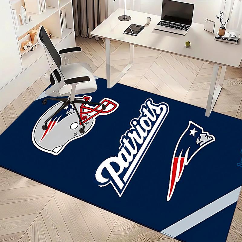 Patriot Logo Print Area Rug - Soft, Washable Non-Slip Indoor Mat for Office Chairs, Living Room, Home Office Decorative Rug