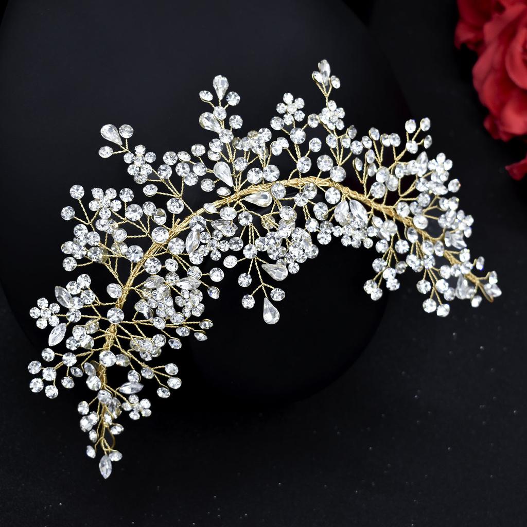 Rhinestone Head Piece Exquisite Head Jewelry Bridal Wedding Dress Up Hair Accessories