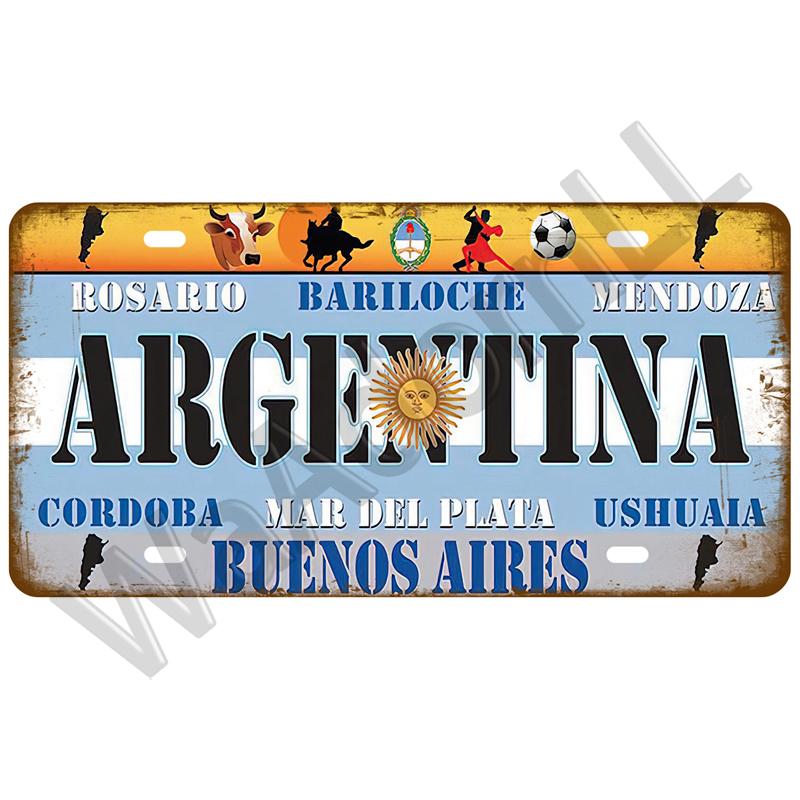 Metal Sign Germany USA Country Flag France Tin Sign Plaque Russia Spain Tinplate Plate For Wall Home Restaurant Craft Bar Decor