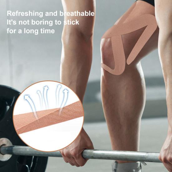 2 шт. Кинезиологическая лента для колена, предварительно нарезанная клейкая спортивная лента для спортзала, фитнеса, кинезиологическая спортивная лента для бега, тенниса, плавания, футбола