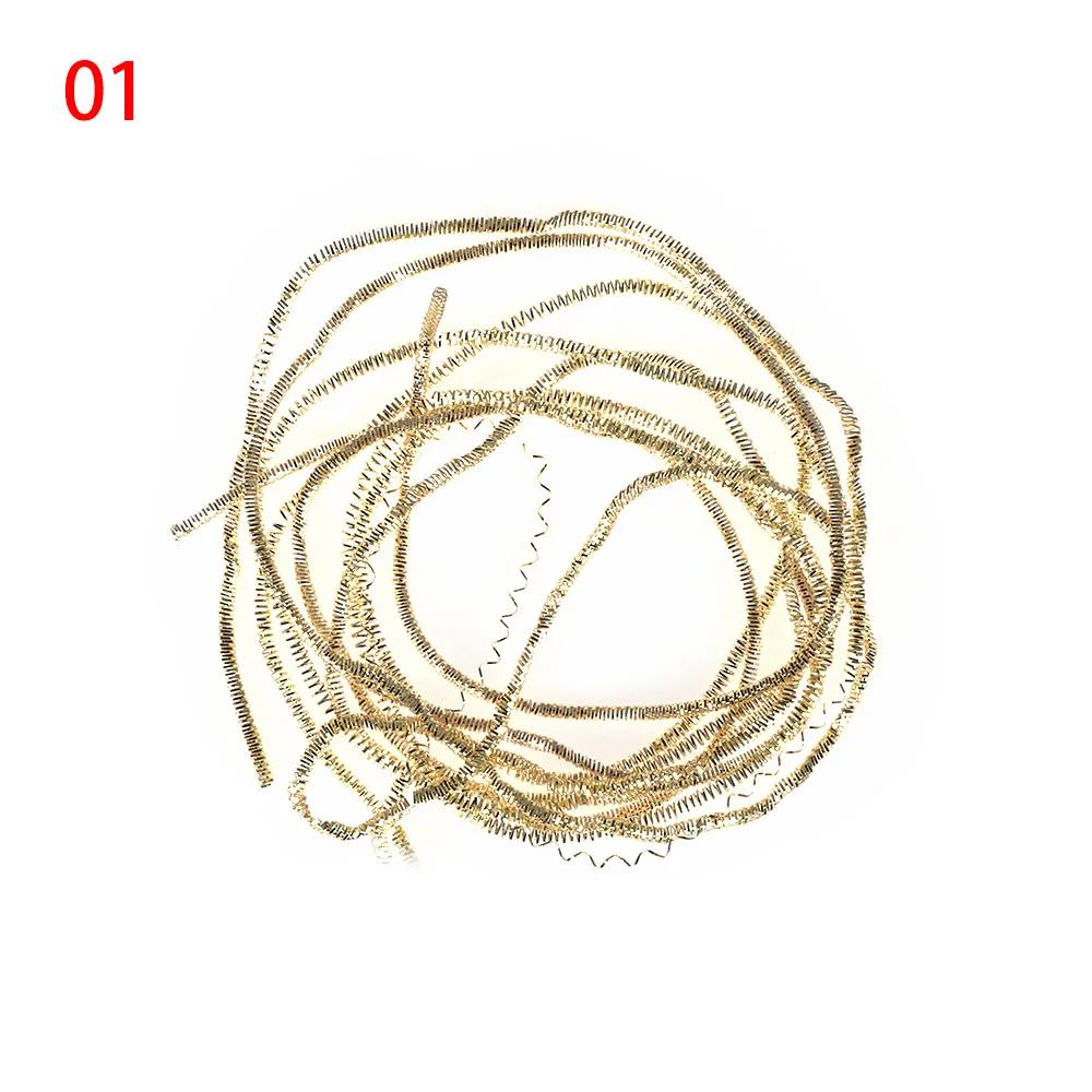 DIY Серебряная Металлическая Проволока Золотая Нить Вышивка Золотой Французский Шелк Индийская Проволока Диаметр 1,0 мм Круглая Блестящая Шелковая Швейные Рукодельные Аксессуары