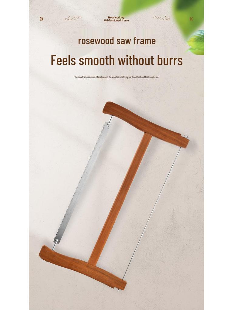 Bamboo Craftsman's Traditional Woodworking Tools Set: Fine-tooth Hand Saw & Sharp Frame Saw