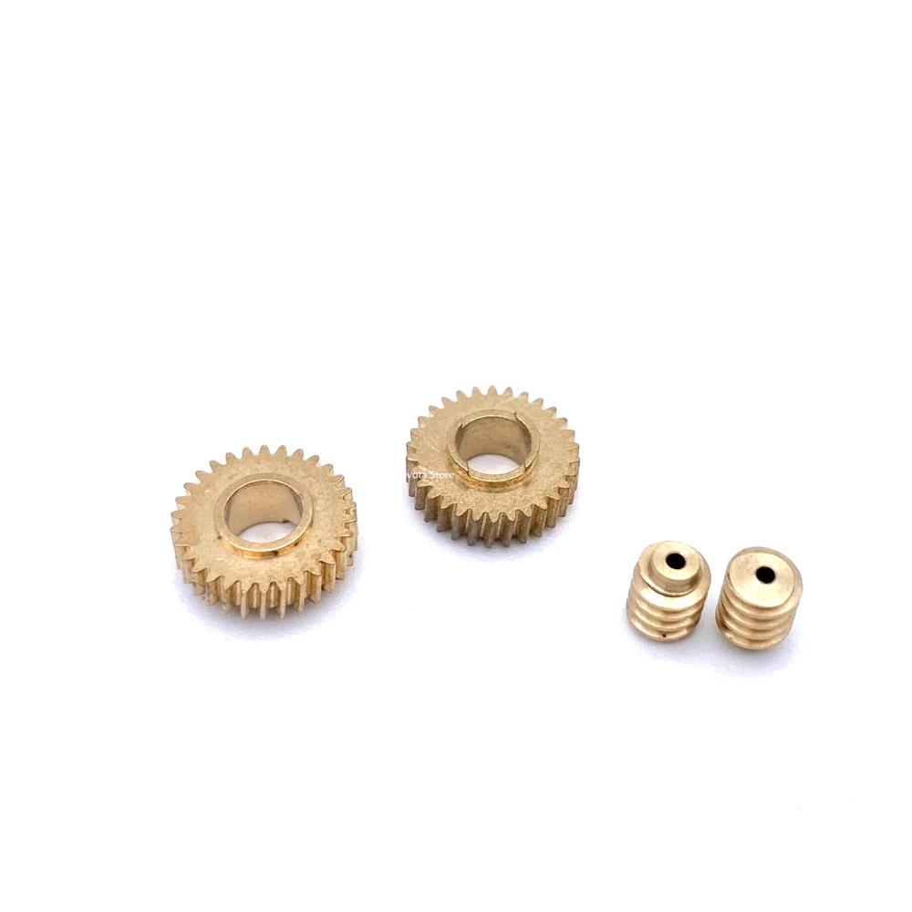 0.3M 30T 4mm Copper Step Worm Gear Wheel 0.3M Worm 0.98mm DIY Model Reducer Accessories