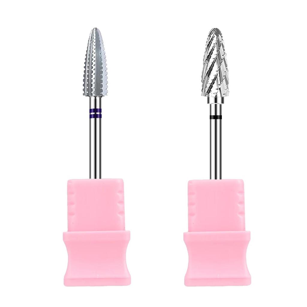 1 or 2 Pcs Tungsten Nail Drill Bits Rotate Electric Milling Cutters For Manicure Machine Quick Removal