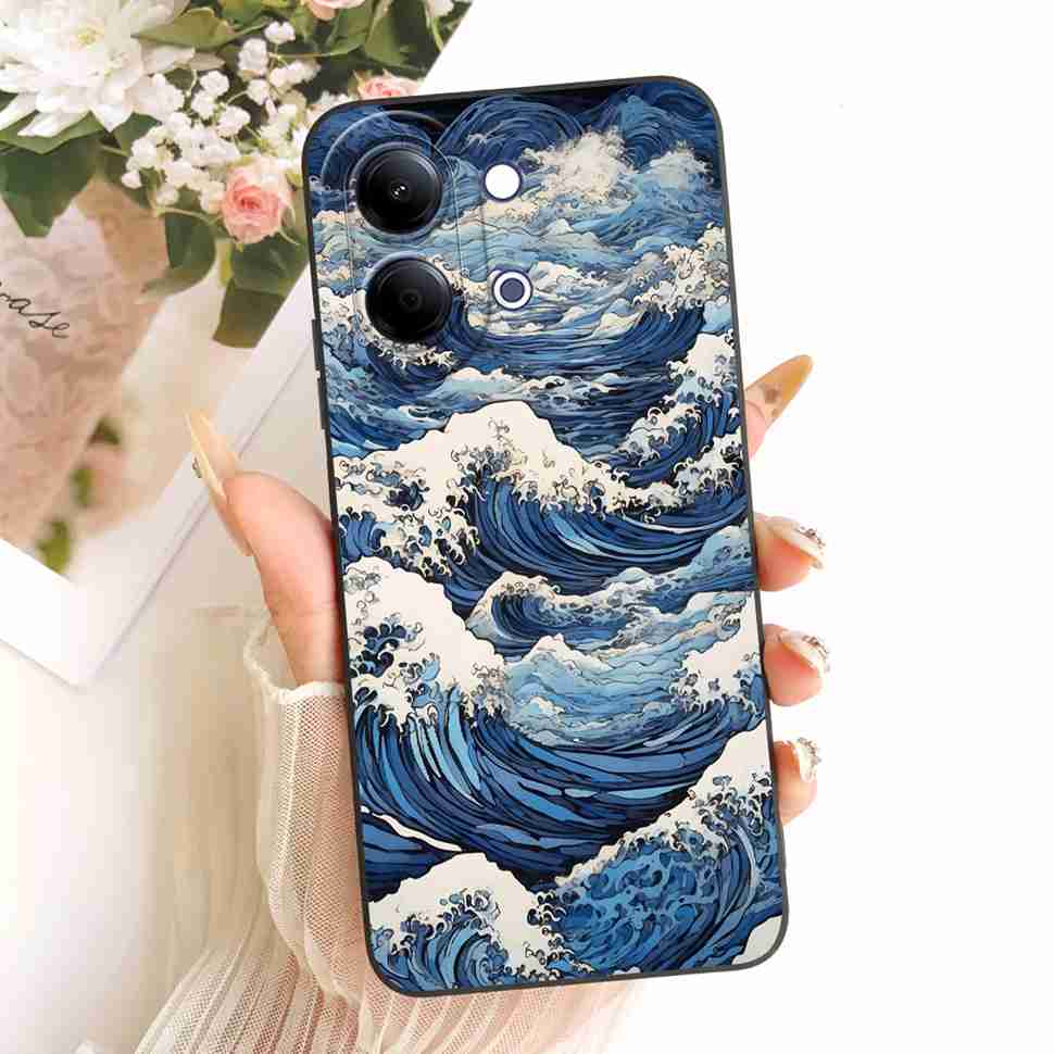 For vivo Y05 4G Case Fashion Colorful Flower Cartoon Silicone Back Cover For Vivo Y11D VIVO Y05 4G Bumper Phone Cases Fundas
