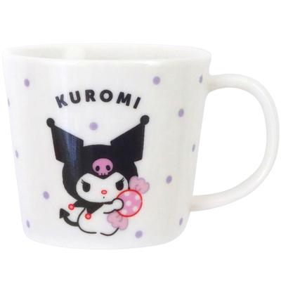 Кружка Sanrio M 280 мл Можно использовать в микроволновой печи Можно мыть в посудомоечной машине Персонажи Сладости Точки Сделано в Японии 335122 "Kuromi" Прибл.. &